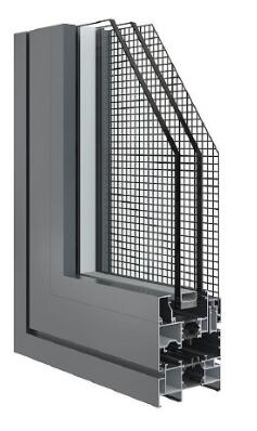 Wy-yf24gr85 Heat insulation window screen in one piece double inside open