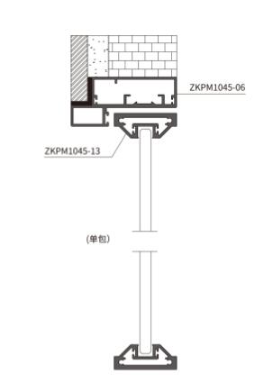 Zkpm1045-4510 very narrow 15mm wall frame jump color flat door