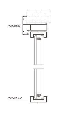 Zkpm16-4516 Extremely narrow envelope frame flat door